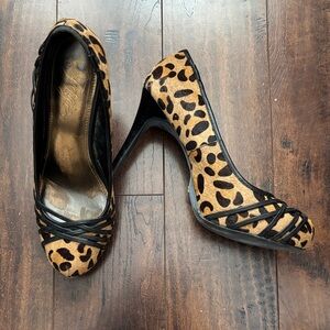 Fergie Leopard Print Women's Platform Heels